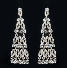 Image showing Pear Diamonds Earrings