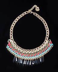 Image showing luxury necklace on black stand