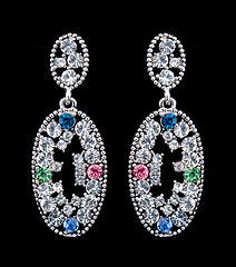 Image showing Pear Diamonds Earrings