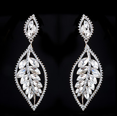 Image showing Pear Diamonds Earrings