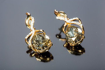 Image showing Pear Diamonds Earrings