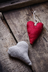 Image showing Stitched hearts for the holiday