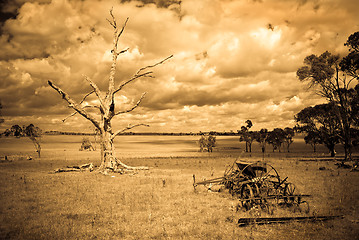 Image showing storm brewing - old farm photo