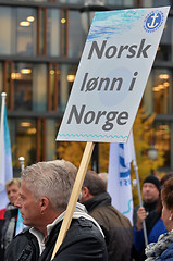 Image showing Norwegian Trade union rally