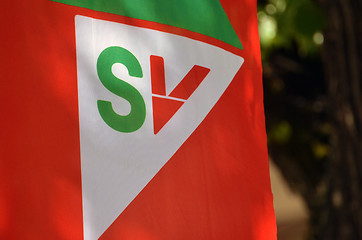 Image showing Socialist Left Party logo flag