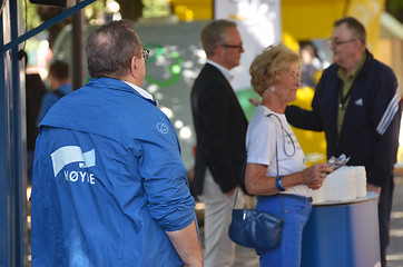 Image showing Conservative Party (Høyre) campaign stand