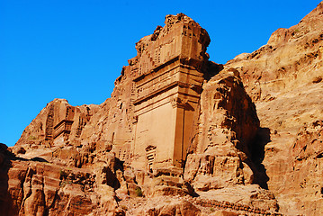 Image showing Uneishu Tomb on the Street of Facades in Petra, Jordan