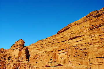 Image showing Uneishu Tomb on the Street of Facades in Petra, Jordan