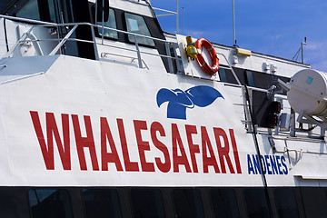 Image showing A Whale Safari Catamaran in Andenes, Norway