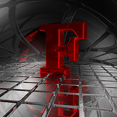 Image showing f in futuristic space
