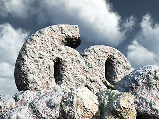 Image showing number sixty rock