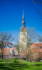 Image showing View of the Old Tallinn beautiful spring day