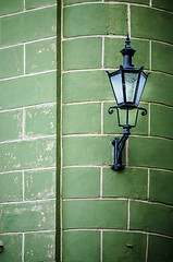 Image showing Beautiful lantern on a wall of the house in Tallinn