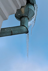 Image showing Big icicle hanging