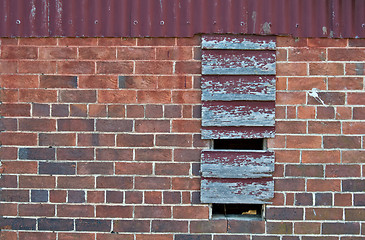 Image showing boarded window