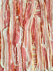 Image showing Fresh bacon background