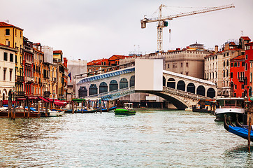 Image showing Rialto bridge (Ponte di Rialto) in Venice