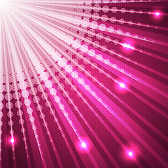 Image showing Bursting pink background with halftones