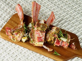 Image showing Raw Lamb Ribs