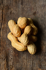 Image showing Dried peanuts  in shells