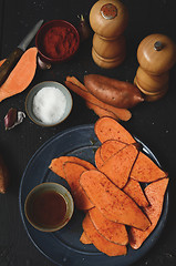 Image showing Sliced  sweet potatoes