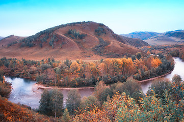 Image showing Autumn river photo