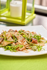 Image showing Salad with smoked eel