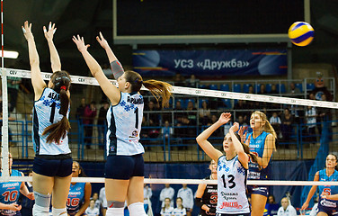 Image showing A. Del Cora (15) and M. Borodakova (1) defence