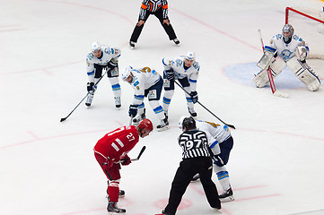 Image showing Yury Koksharov (27) on faceoff