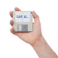 Image showing Floppy disk, data storage support 