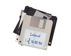 Image showing Floppy Disk - Tachnology from the past, isolated on white