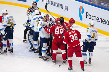 Image showing A. Nikulin (36) and D. Abdullin (88) defence