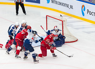 Image showing A. Korolyov (42) attack the gate