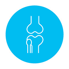 Image showing Knee joint line icon.