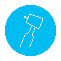 Image showing Dental drill line icon.