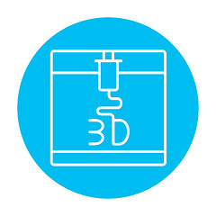 Image showing Tree D printing line icon.