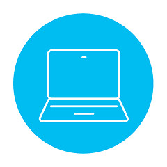 Image showing Laptop line icon.