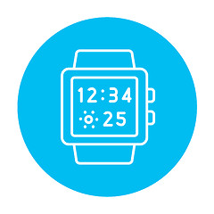 Image showing Smartwatch line icon.