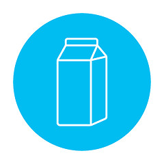 Image showing Packaged dairy product line icon.