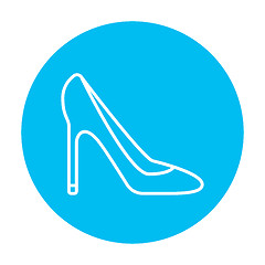 Image showing Heel shoe line icon.