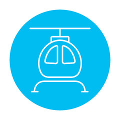 Image showing Helicopter line icon.