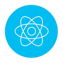 Image showing Atom line icon.