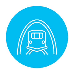 Image showing Railway tunnel line icon.