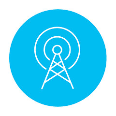 Image showing Antenna line icon.