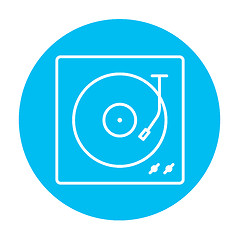 Image showing Turntable line icon.