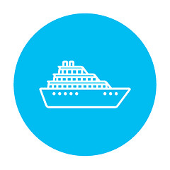 Image showing Cruise ship line icon.