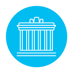 Image showing Acropolis of Athens line icon.