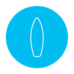 Image showing Surfboard line icon.