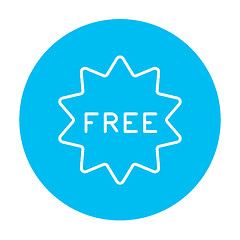 Image showing Free tag line icon.