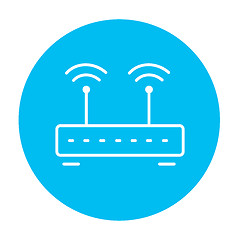 Image showing Wireless router line icon.